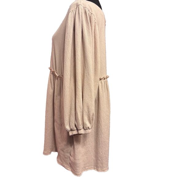 Mable Romper Large Womens Outfit Cream Balloon Sleeve Minimalist Coastal Casual - Picture 4 of 9